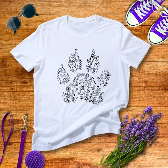 Virág mancs férfi póló