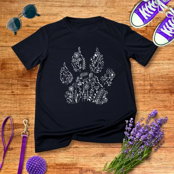 Virág mancs férfi póló